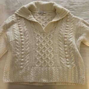 Madewell Cream Cowl Neck Sweater